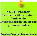M470] Profesor Asistente/Asociado – Centro de Investigación en Artes y Humanidades