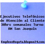 Ejecutivos Telefónicos de Atención al Cliente 30hrs semanales Turno AM San Joaquín