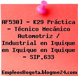AF530] – K29 Práctica – Técnico Mecánico Automotriz / Industrial en Iquique en Iquique en Iquique – SIP.633