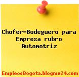 Chofer-Bodeguero para Empresa rubro Automotriz