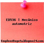 ED536 | Mecánico automotriz
