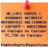 ME.142] IQU225 | AYUDANTE MECÁNICO AUTOMOTRIZ MULTIMARCA – COPIAPÓ – MARICUNGA en Copiapo en Copiapo FL.726 en Copiapo