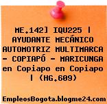 ME.142] IQU225 | AYUDANTE MECÁNICO AUTOMOTRIZ MULTIMARCA – COPIAPÓ – MARICUNGA en Copiapo en Copiapo | (HG.609)