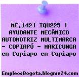 ME.142] IQU225 | AYUDANTE MECÁNICO AUTOMOTRIZ MULTIMARCA – COPIAPÓ – MARICUNGA en Copiapo en Copiapo