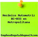 Mecánico Automotriz BC-033 en Metropolitana