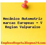 Mecánico Automotriz marcas Europeas – V Region Valparaiso