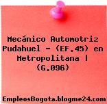 Mecánico Automotriz Pudahuel – (EF.45) en Metropolitana | (G.096)