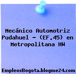 Mecánico Automotriz Pudahuel – (EF.45) en Metropolitana HW