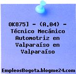 OK875] – (A.04) – Técnico Mecánico Automotriz en Valparaíso en Valparaíso