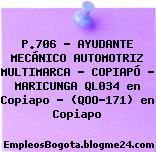 P.706 – AYUDANTE MECÁNICO AUTOMOTRIZ MULTIMARCA – COPIAPÓ – MARICUNGA QL034 en Copiapo – (QOO-171) en Copiapo