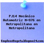 PJ14 Mecánico Automotriz M-976 en Metropolitana en Metropolitana