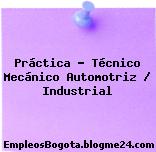 Práctica – Técnico Mecánico Automotriz / Industrial