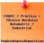 (T865) | Práctica – Técnico Mecánico Automotriz / Industrial