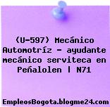 (U-597) Mecánico Automotríz – ayudante mecánico serviteca en Peñalolen | N71