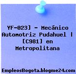 YF-023] – Mecánico Automotriz Pudahuel | [C981] en Metropolitana