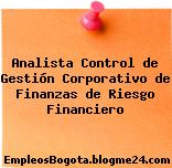 Analista Control de Gestión Corporativo de Finanzas de Riesgo Financiero