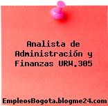 Analista de Administración y Finanzas URW.305
