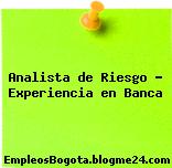 Analista de Riesgo – Experiencia en Banca