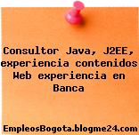 Consultor Java, J2EE, experiencia contenidos Web experiencia en Banca
