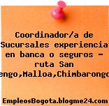 Coordinador/a de Sucursales experiencia en banca o seguros – ruta San Vicente,Rengo,Malloa,Chimbarongo,Coltauco