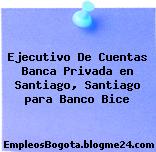 Ejecutivo De Cuentas Banca Privada en Santiago, Santiago para Banco Bice