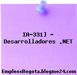 IA-331] – Desarrolladores .NET