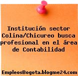 Institución sector Colina/Chicureo busca profesional en el área de Contabilidad