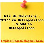 Jefe de Marketing – YC377 en Metropolitana – ST504 en Metropolitana
