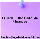 KY-378 – Analista de Finanzas