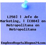 L258] | Jefe de Marketing. | [C884] en Metropolitana en Metropolitana