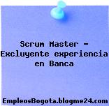 Scrum Master – Excluyente experiencia en Banca
