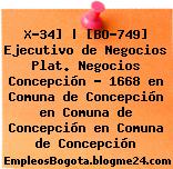 X-34] | [BO-749] Ejecutivo de Negocios Plat. Negocios Concepción – 1668 en Comuna de Concepción en Comuna de Concepción en Comuna de Concepción