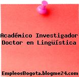 Académico Investigador Doctor en Lingüística