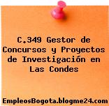 C.349 Gestor de Concursos y Proyectos de Investigación en Las Condes