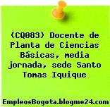 (CQ083) Docente de Planta de Ciencias Básicas, media jornada, sede Santo Tomas Iquique