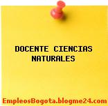 DOCENTE CIENCIAS NATURALES
