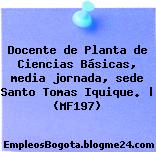 Docente de Planta de Ciencias Básicas, media jornada, sede Santo Tomas Iquique. | (MF197)