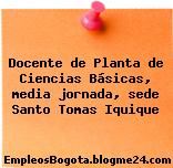 Docente de Planta de Ciencias Básicas, media jornada, sede Santo Tomas Iquique