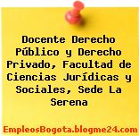 Docente Derecho Público y Derecho Privado, Facultad de Ciencias Jurídicas y Sociales, Sede La Serena
