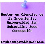 Doctor en Ciencias de la Ingeniería, Universidad San Sebastián, Sede Concepción