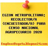 EGION METROPOLITANA: RECOLECTOR/A (ENCUESTADOR/A) PARA CENSO NACIONAL AGROPECUARIO 2020