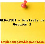 GEW-138] – Analista de Gestión I