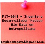 PJT-384] – Ingeniero Desarrollador Hadoop Big Data en Metropolitana