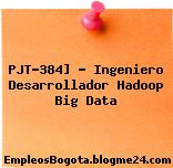 PJT-384] – Ingeniero Desarrollador Hadoop Big Data