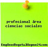 profesional área ciencias sociales