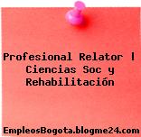 Profesional Relator | Ciencias Soc y Rehabilitación