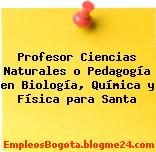 Profesor Ciencias Naturales o Pedagogía en Biología, Química y Física para Santa