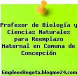 Profesor de Biología y Ciencias Naturales para Reemplazo Maternal en Comuna de Concepción