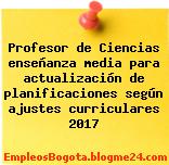 Profesor de Ciencias enseñanza media para actualización de planificaciones según ajustes curriculares 2017