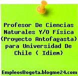 Profesor De Ciencias Naturales Y/O Física (Proyecto Antofagasta) para Universidad De Chile ( Idiem)